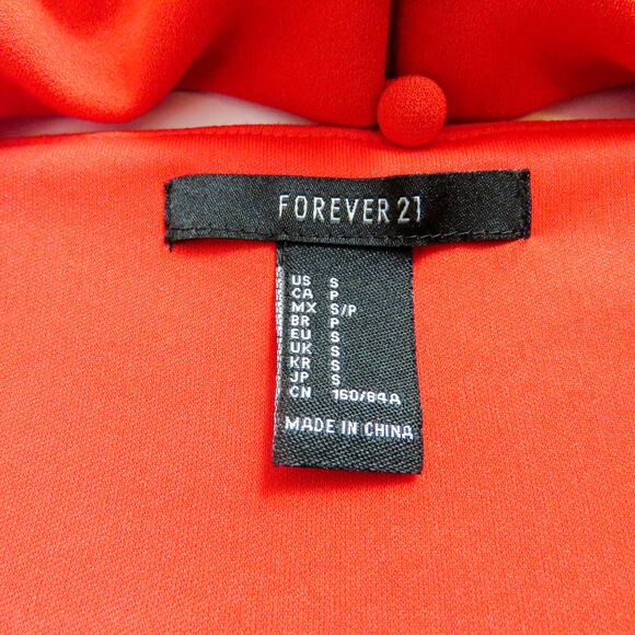 Forever 21 Sexy Red Pin Up V-Neck Sweetheart Button Up Cropped Tank Top Small - Picture 6 of 7